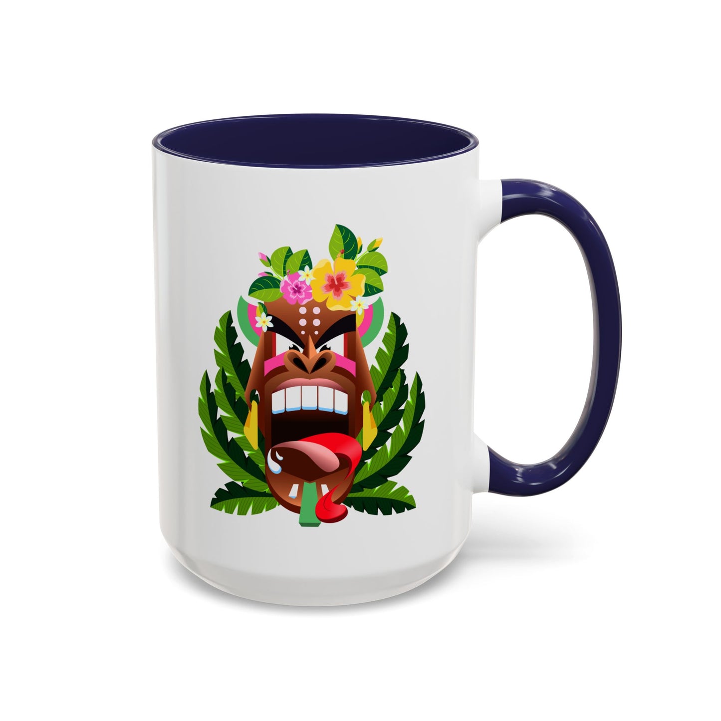 Accent Coffee Mug (11, 15oz), 8 Colors - Tiki Boss Alelo