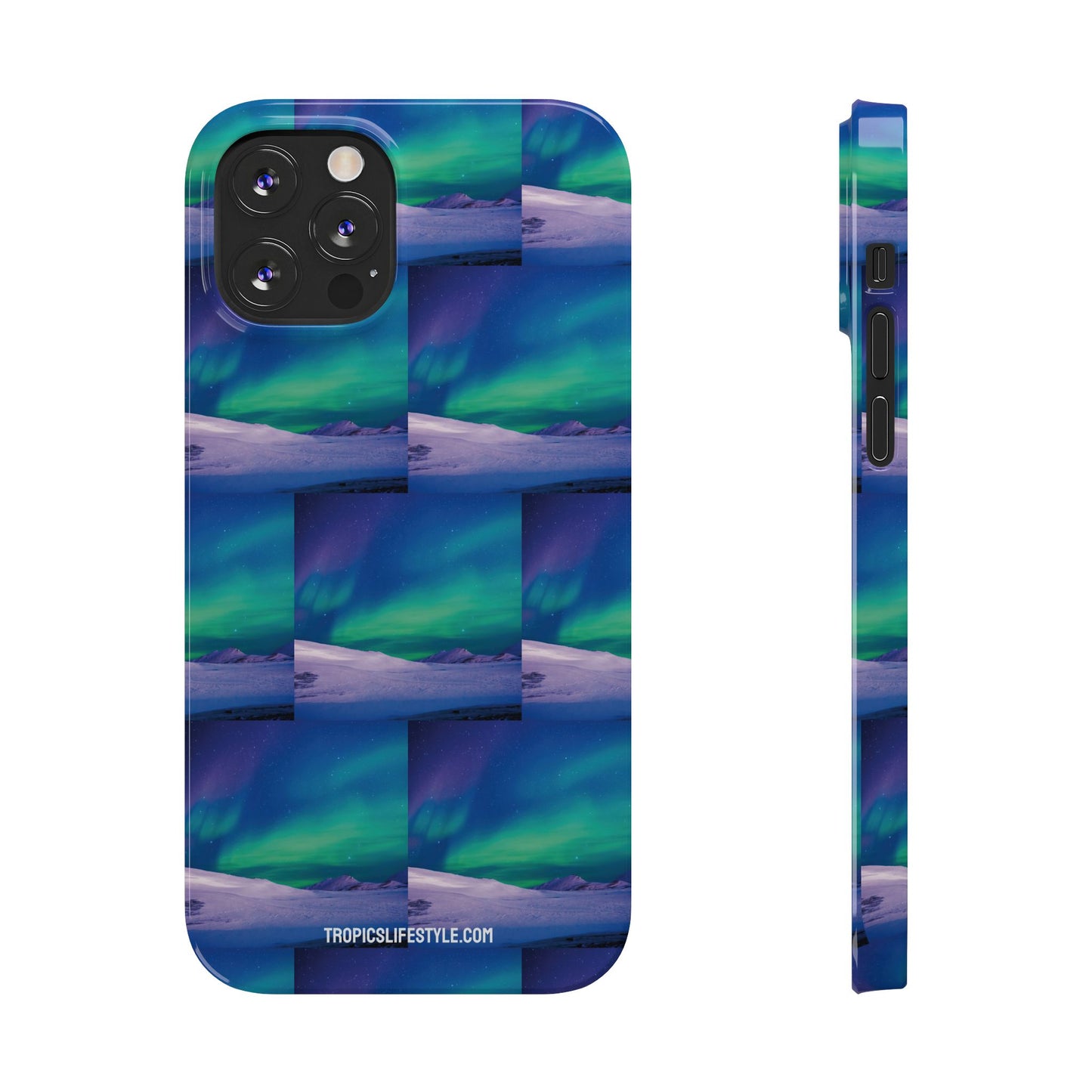 Slim Phone Cases - Cold Ocean Lights, Peacock