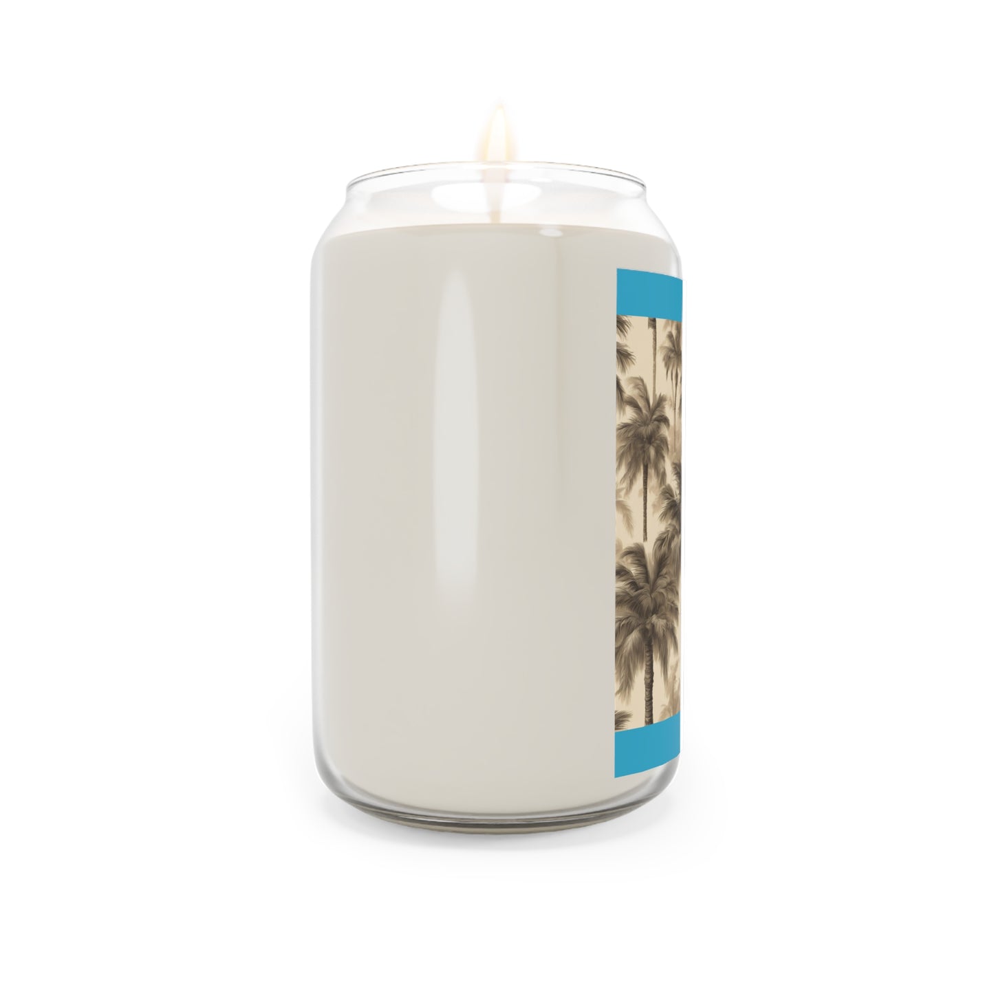 Scented Candle, 13.75oz - Lisa's Fluffy Palms, turquoise