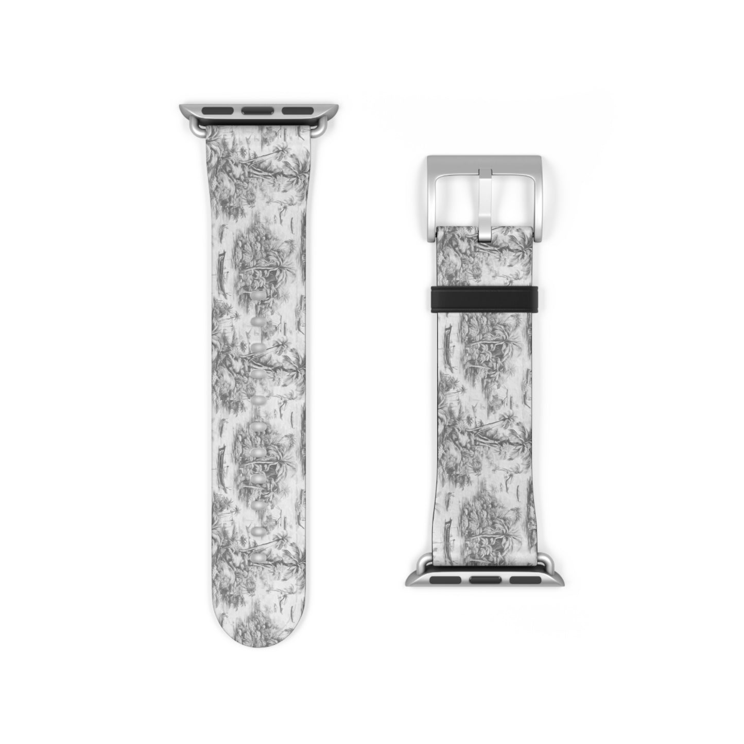 Apple Watch Band - Tropical Toile, soft black