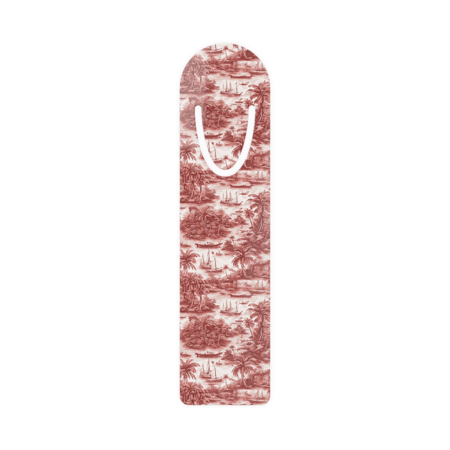 Bookmark - Aluminum, Tropical Toile, Russet Repeat