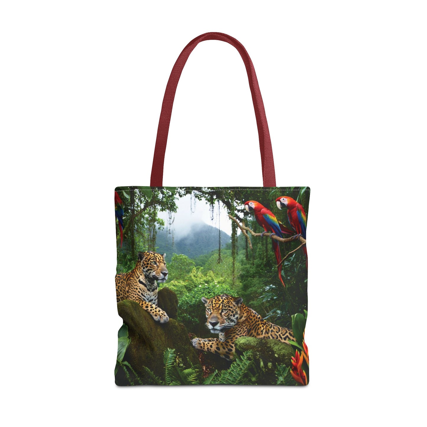 Jaguars and Parrots Tote Bag - 3 Sizes