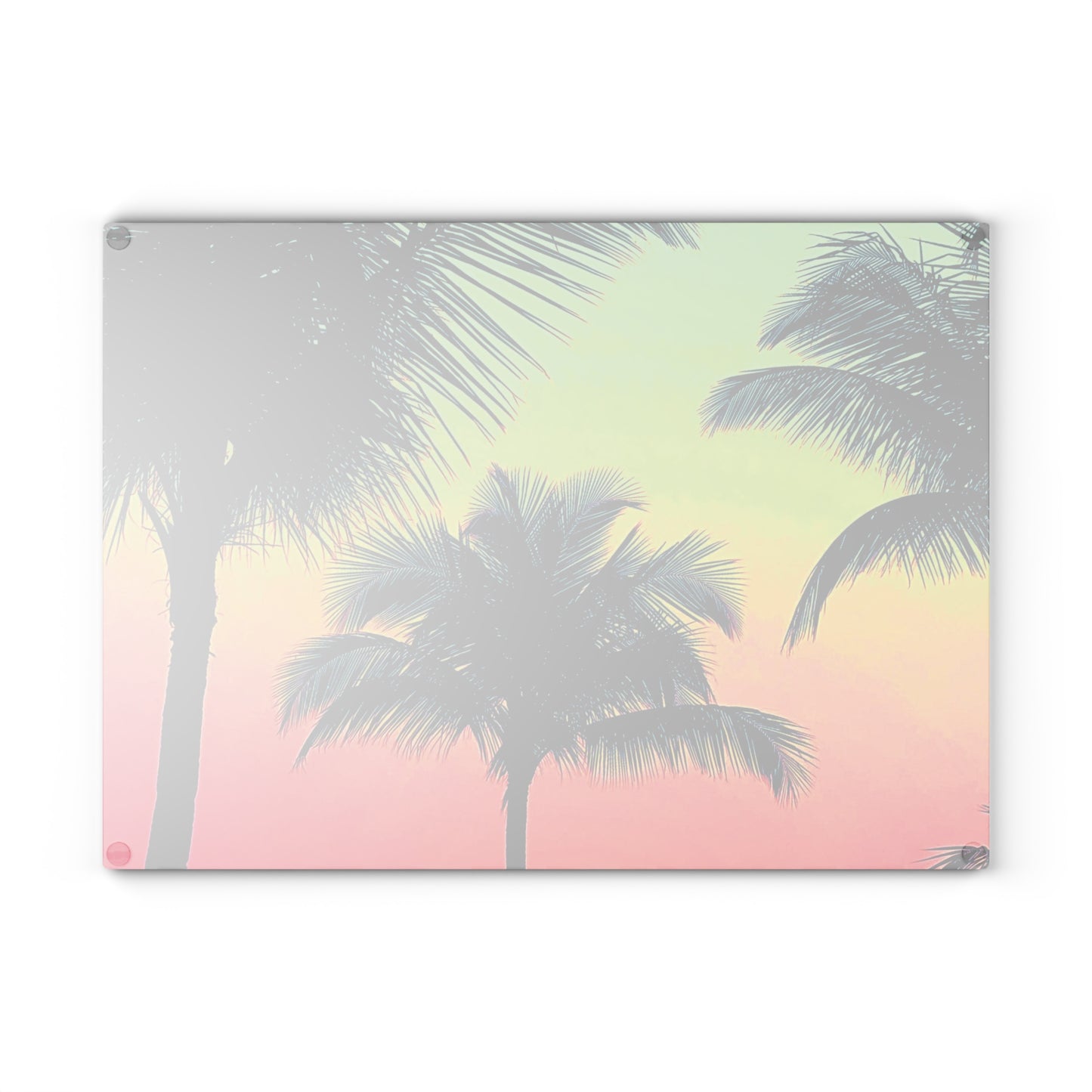 Glass Cutting Board, 2 sizes - Palm Glow/Sangria