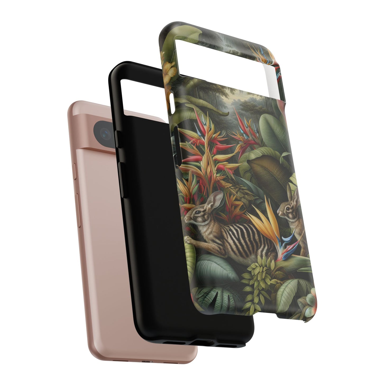 Rainforest Rabbit Outing Phone Case - Tough Cases with Summer Vibe