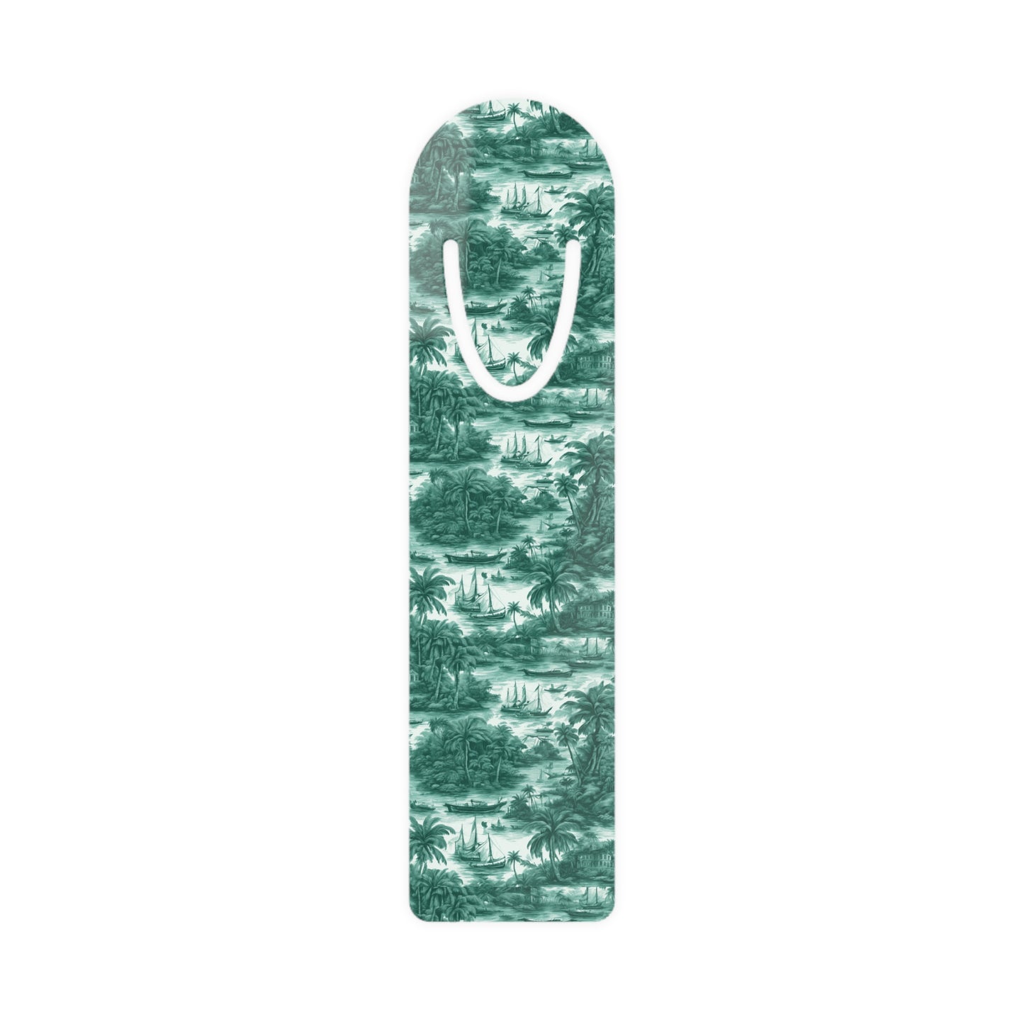 Bookmark - Aluminum, Tropical Toile, Evergreen Repeat