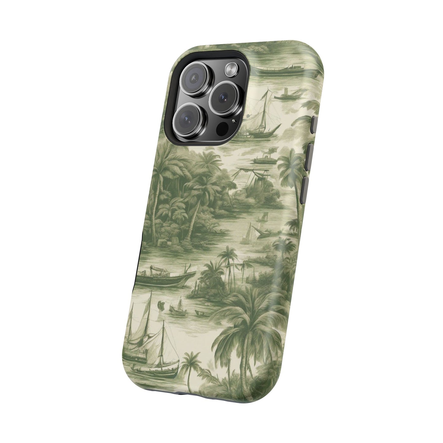 Magnetic Tough Cases, Tropical Toile #1, Green, Various Models