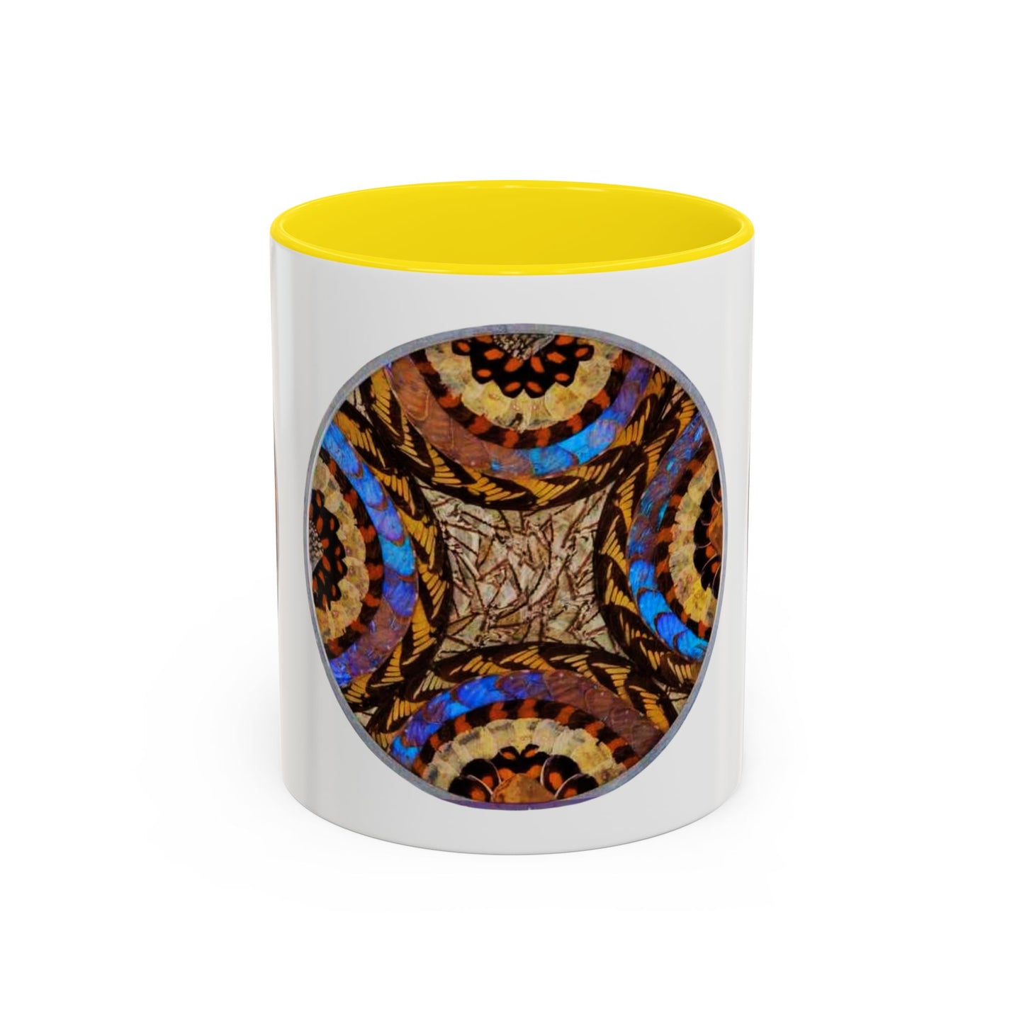 Accent Coffee Mug (11, 15oz), 8 Colors - Real Butterfly Wings Plate #3