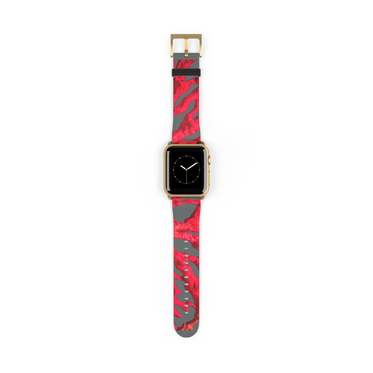 Apple Watch Band - Red Coral, dark grey background