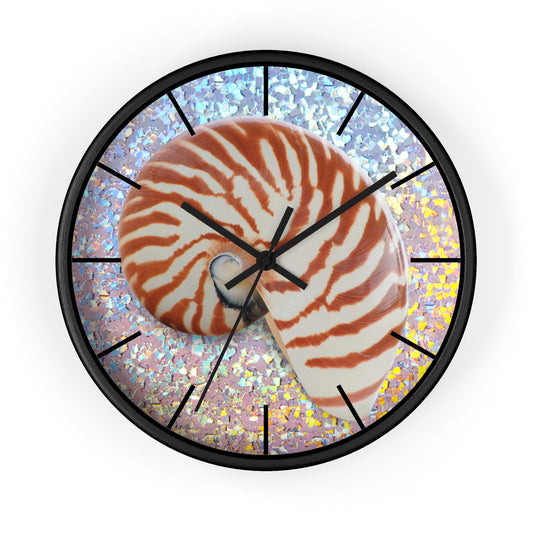 Wall Clock, Disco Tiger Stripe Nautilus, Hands/Base Variants