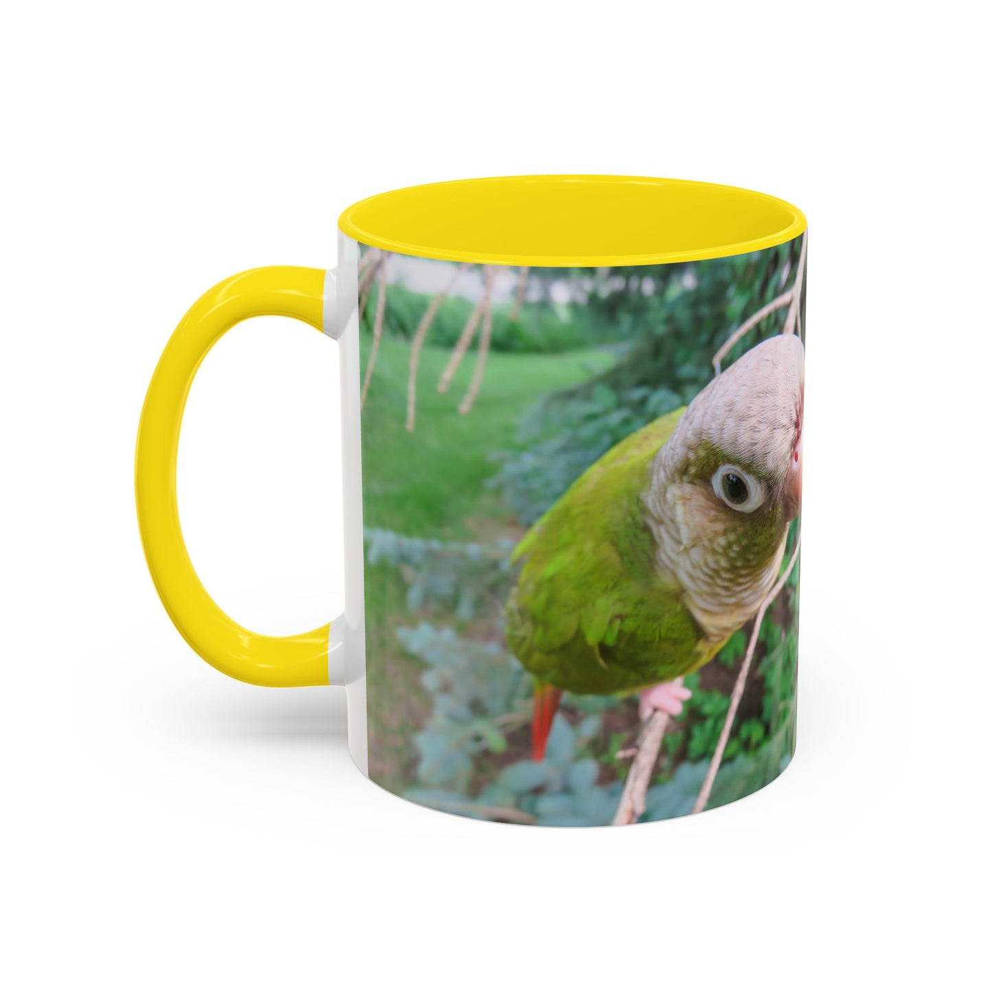 Parrot Accent Coffee Mug (11, 15oz), 8 Colors - Same Snarky Attitude, green