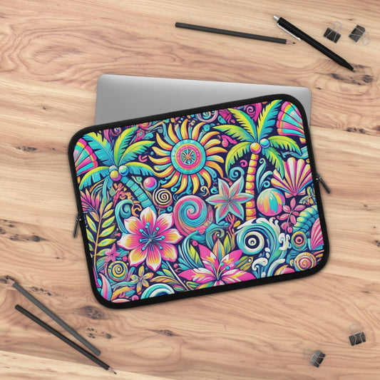Tropical Laptop Sleeve, 5 Sizes - Perfect for Beach Lovers & Students / Happy Tropics