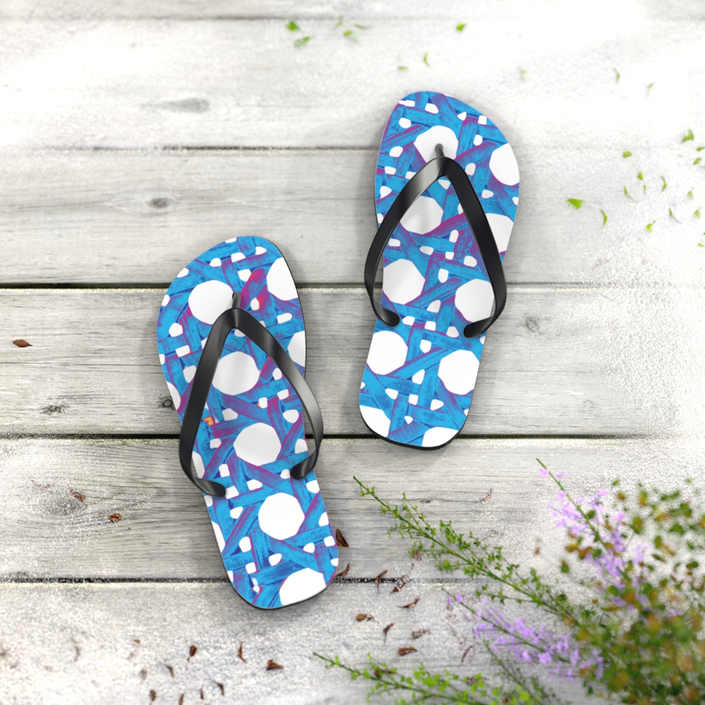 Flip Flops - Beach Chair Wicker, Amethyst