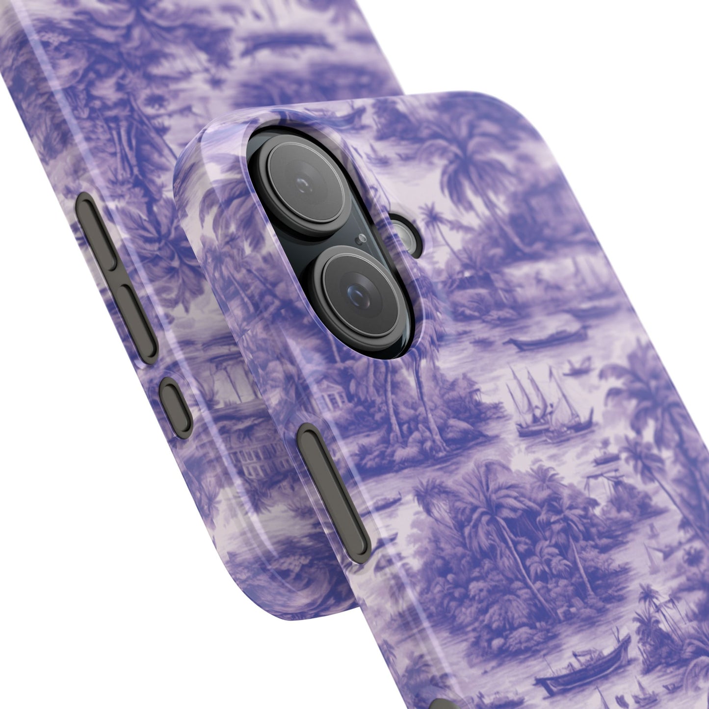 Slim Phone Cases - Tropical Toile #1, purple