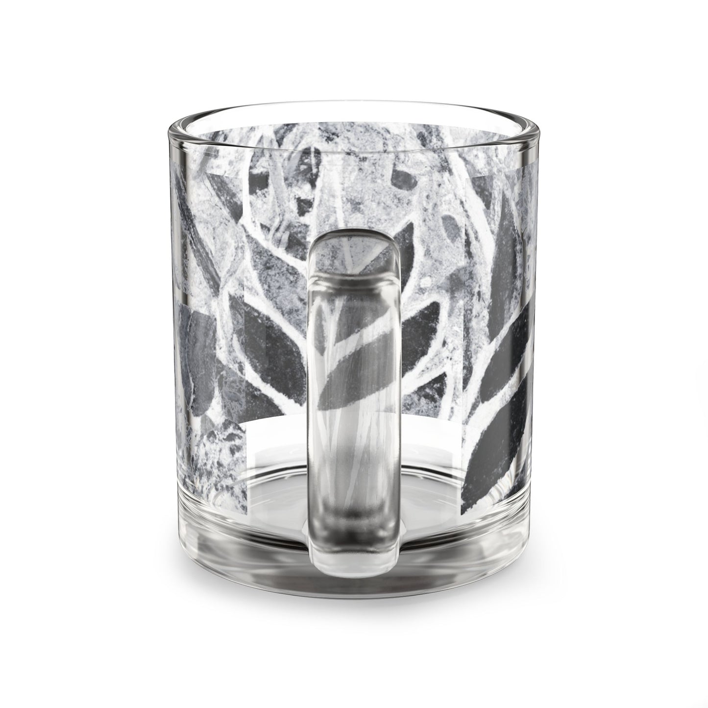 Tropical Glass Mug - 10oz Coffee Cup / Amazon Whimsy, Noir