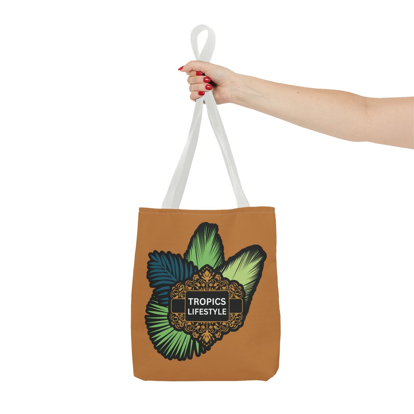 Elegant Tropics Lifestyle Logo Tote Bag - 3 Sizes, Lt. Brown