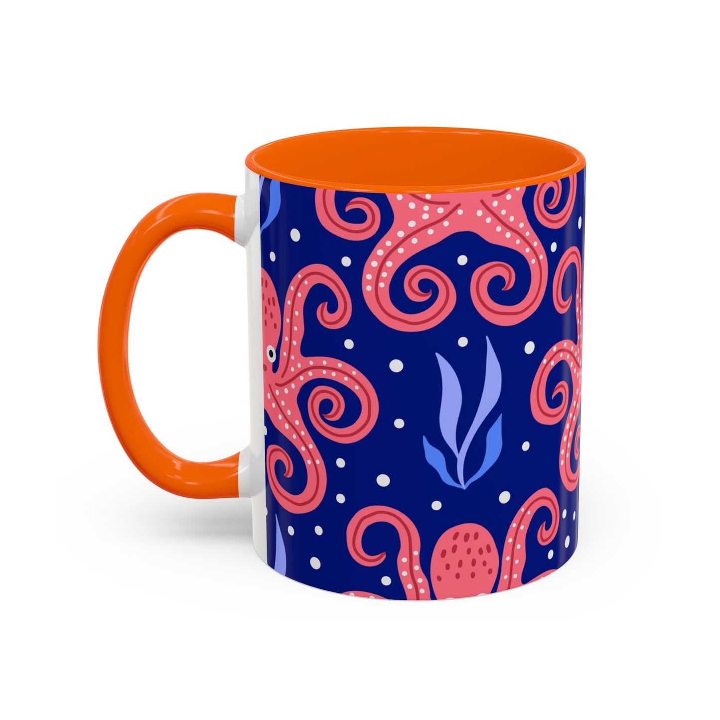 Accent Coffee Mug (11, 15oz), Tentacle Twist Octopus / Various Colors