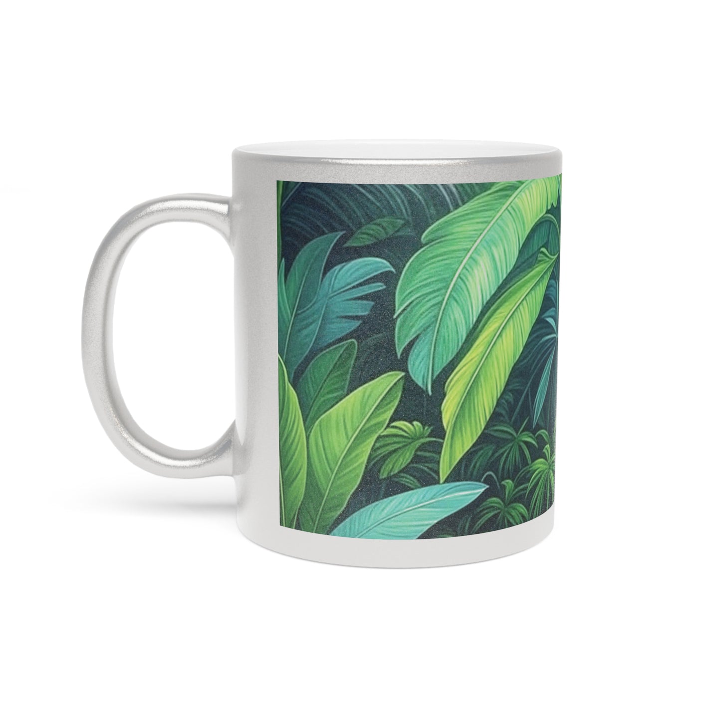Tropical Metallic Mug, Gold or Silver - Rainforest Sleeping Spot