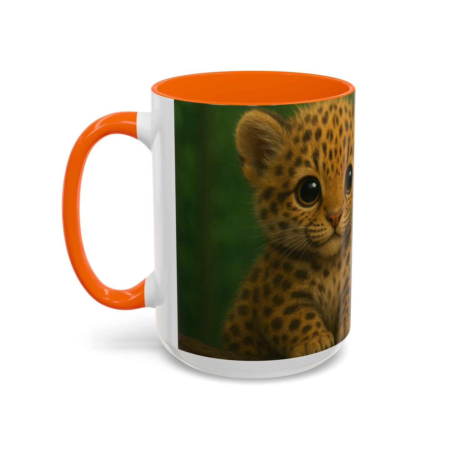 Accent Color Coffee Mug (11, 15oz), 8 Colors - Baby Jaguars