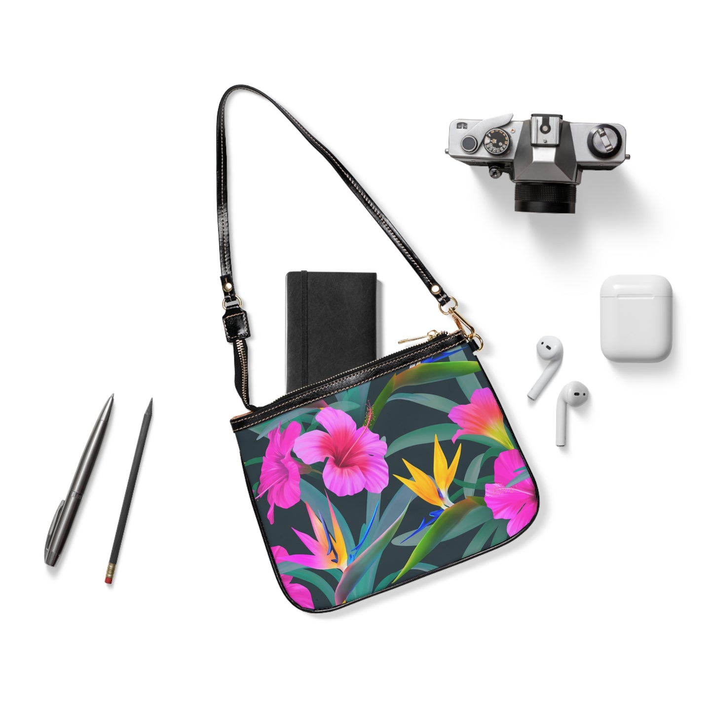 Tropical Floral Small Shoulder Bag | Stylish Crossbody Purse / Tropical Delights