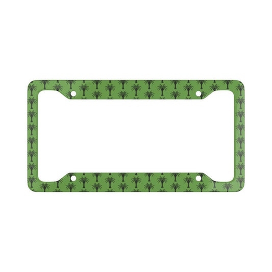 License Plate Frame - Stylized Palm Tree, green