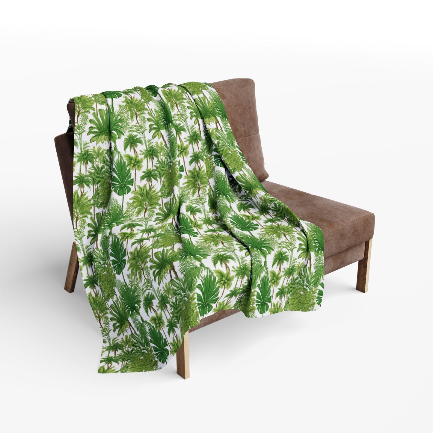 Fantasy Green Palms in Paradise Fleece Blanket - Colorful Tropical Design