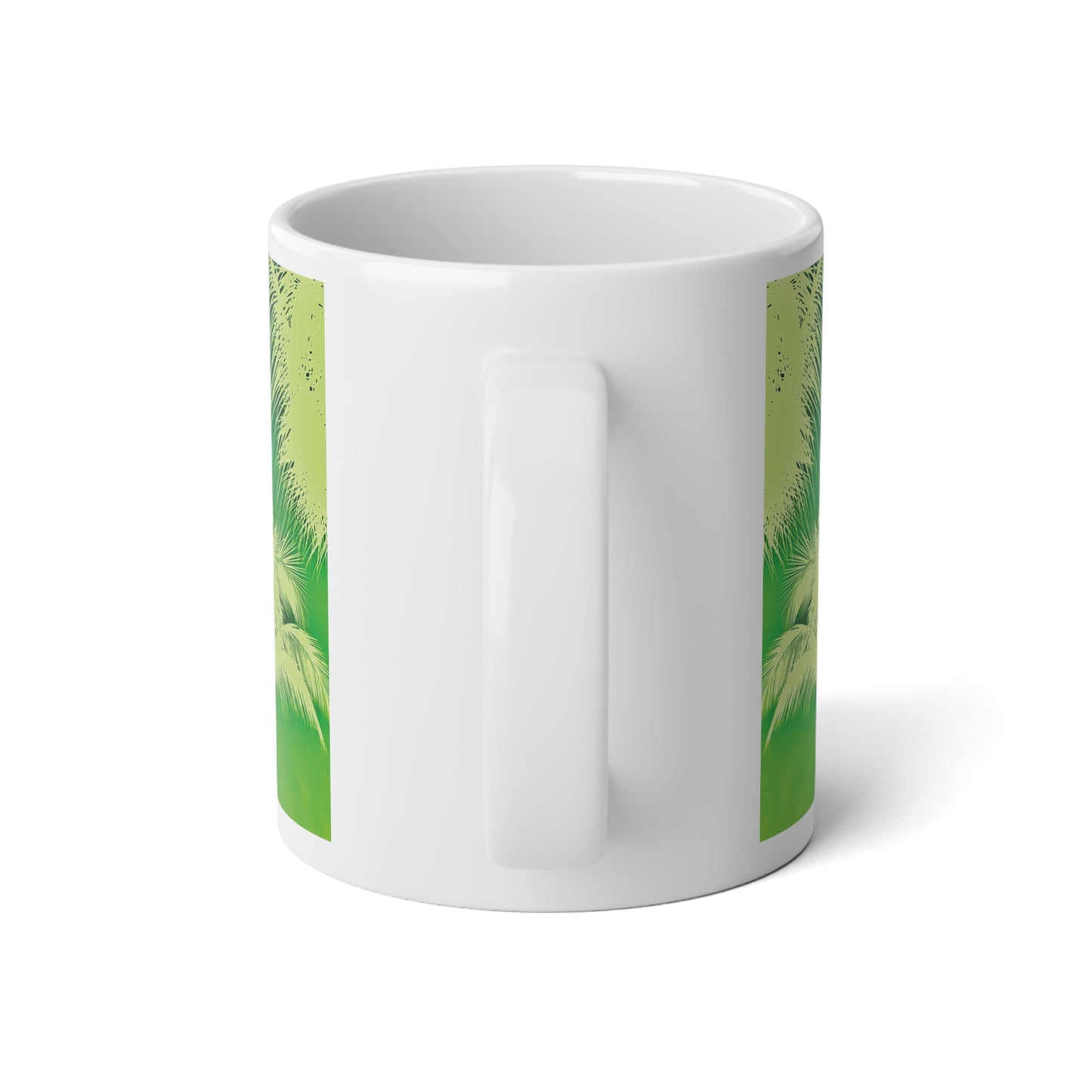 Jumbo Mug, 20oz, Palm Glow Green | Tropical Coffee Cup