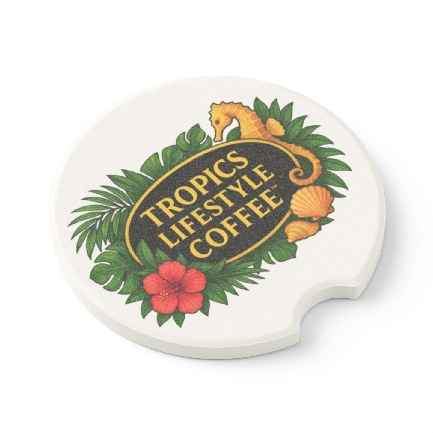 Soapstone Car Coaster - Tropics Lifestyle Coffee, Seahorse