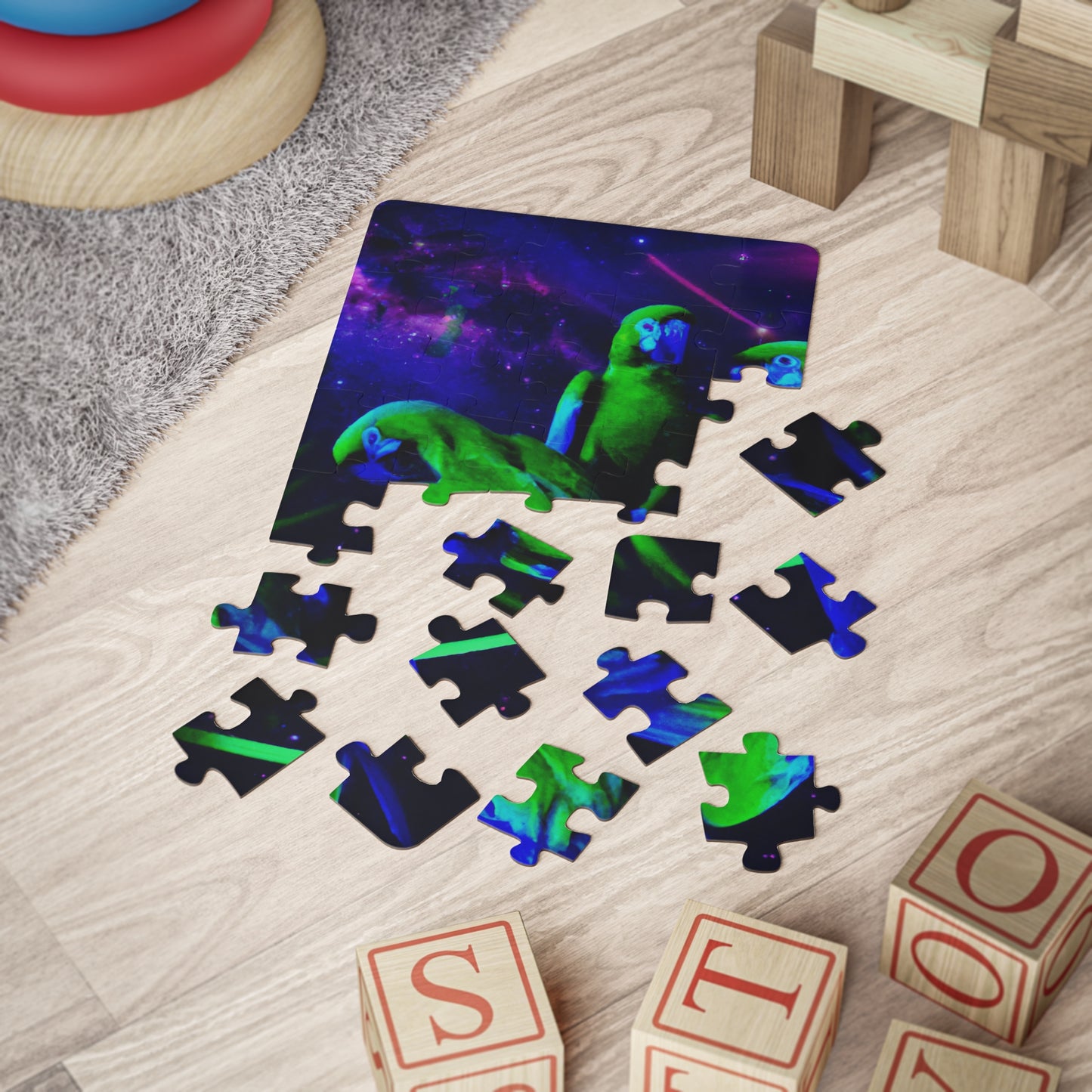 Tropical Paradise Kids' Puzzle - 30-Piece Puzzle for Fun and Learning / Galactic Parrot