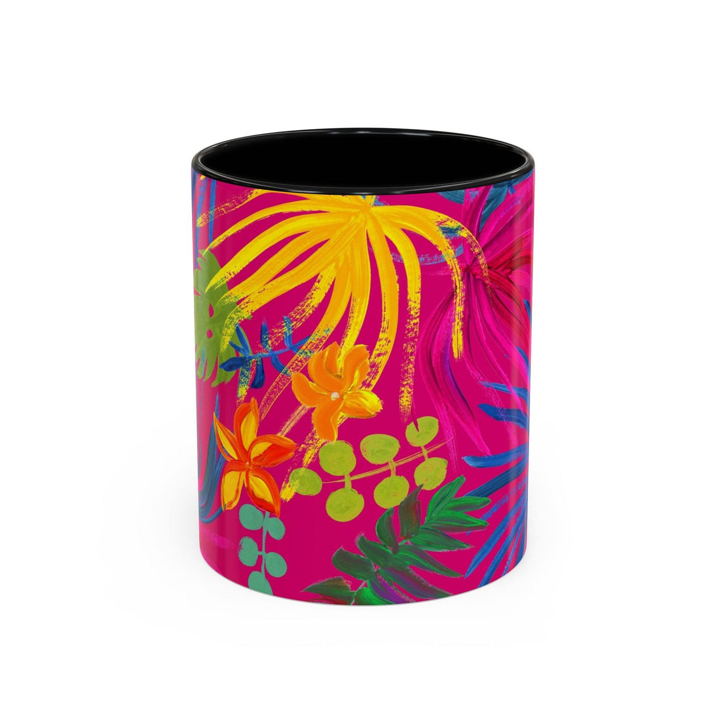 Accent Coffee Mug | Tropical-Inspired Drinkware / Exotic Flora