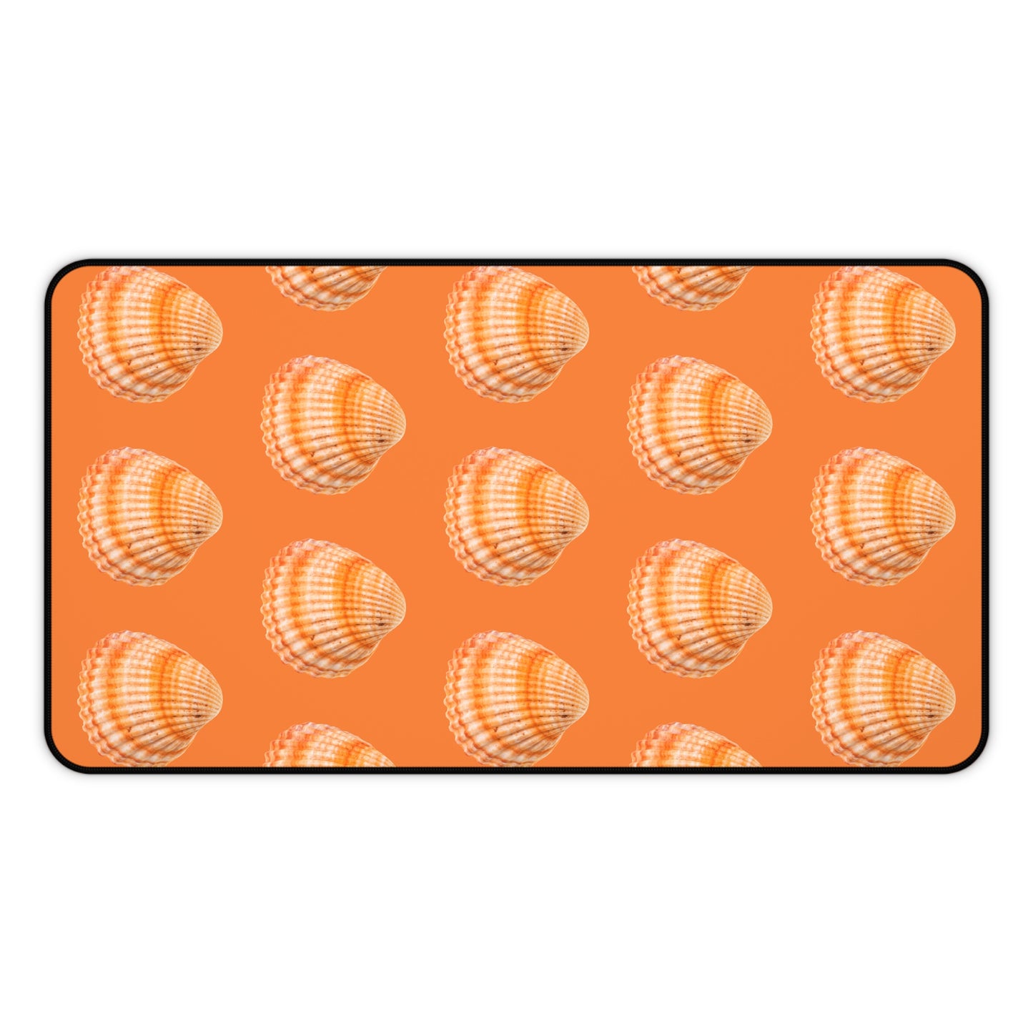 Tropical Desk Mat, 3 Sizes - Seashell Design, Perfect for Home Office / Orange Scallop, Orange