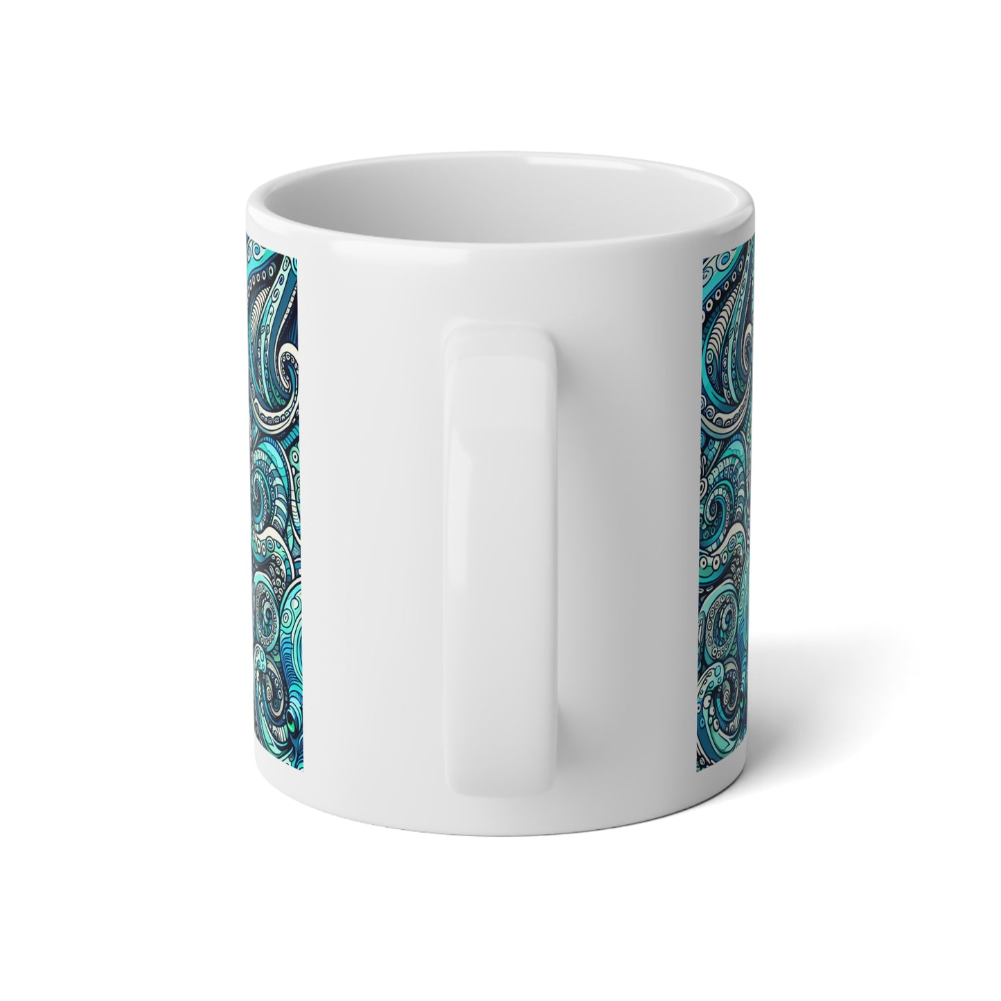 Jumbo Mug, 20oz, Turquoise Octopus | Tropical Coffee Cup