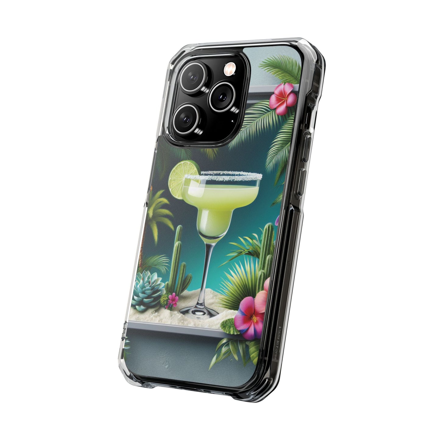 Tropical Margarita Magnetic Clear Phone Case, Many Models