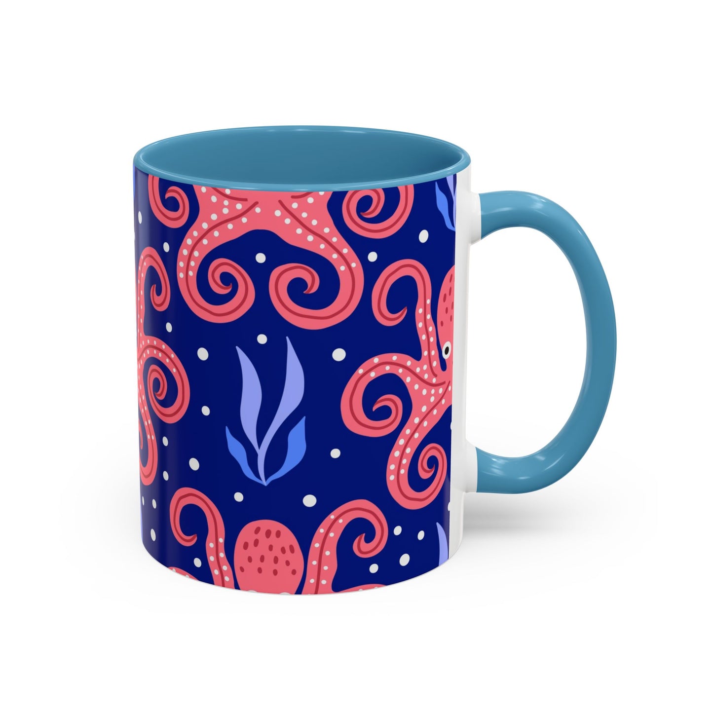 Accent Coffee Mug (11, 15oz), Tentacle Twist Octopus / Various Colors