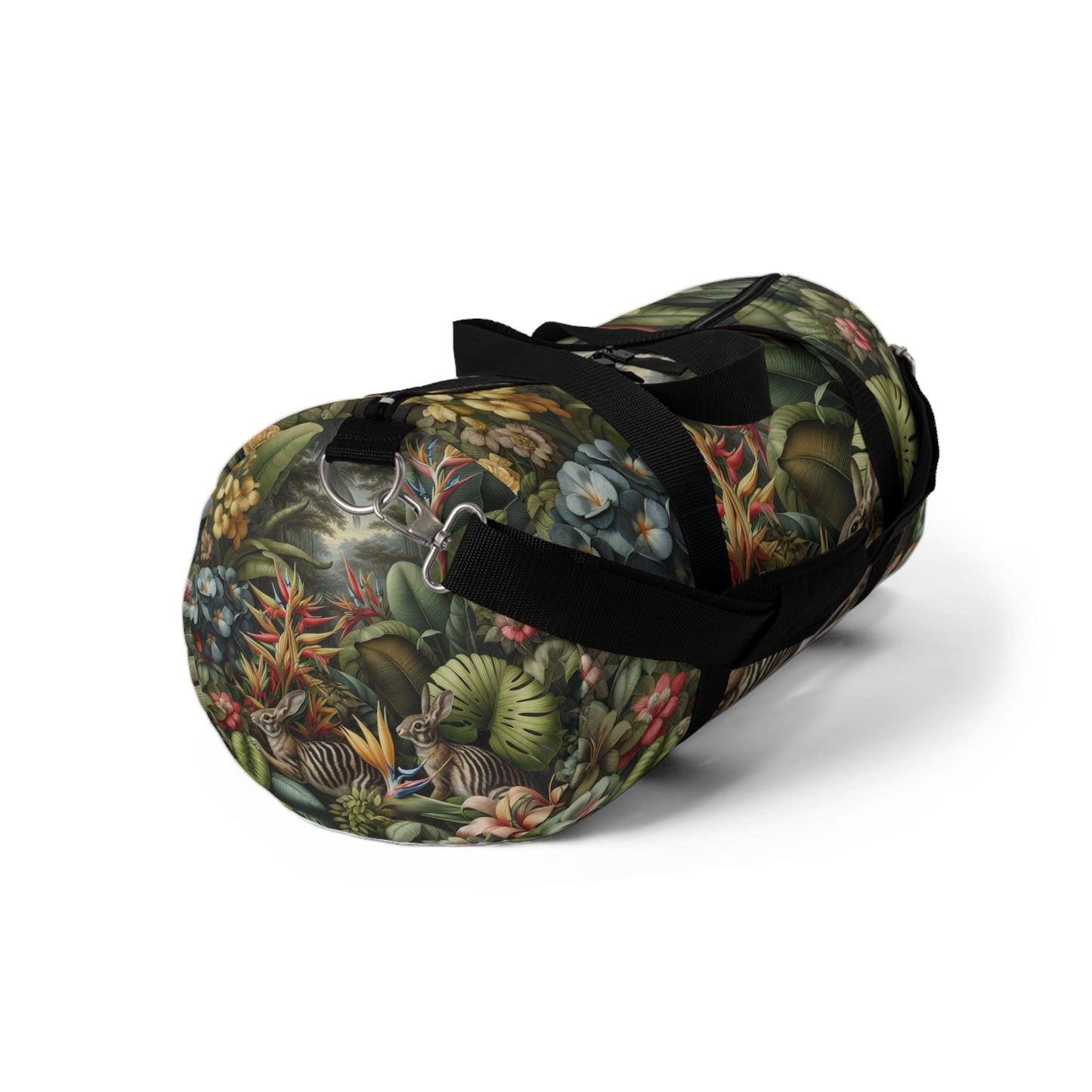 Tropical Duffel Bag - Perfect for Travel and Gym / Rainforest Rabbit Outing