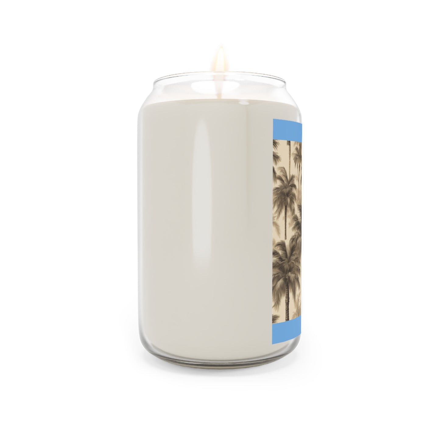 Scented Candle, 13.75oz - Lisa's Fluffy Palms, light blue