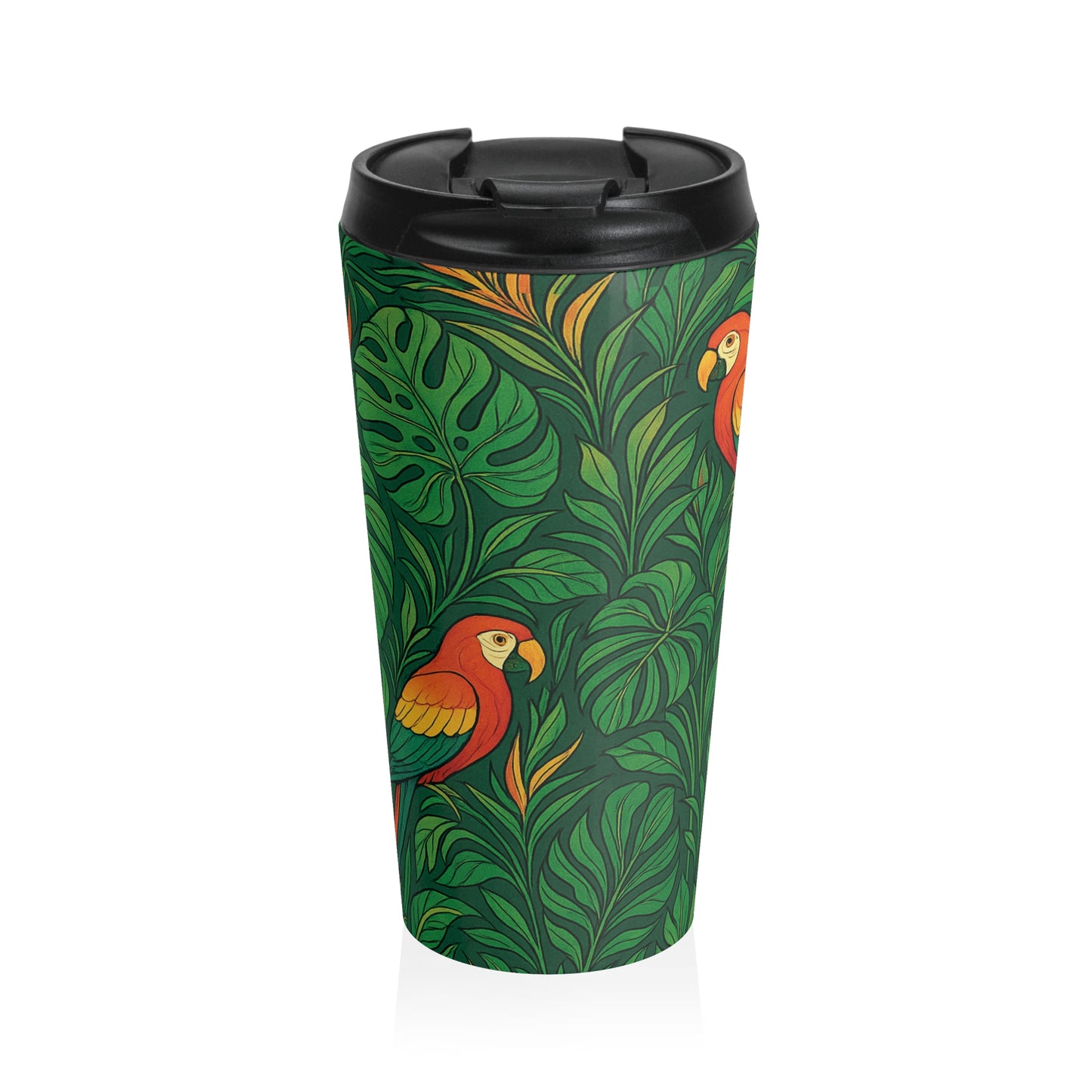 15 oz. Stainless Steel Travel Mug / Parrot Family