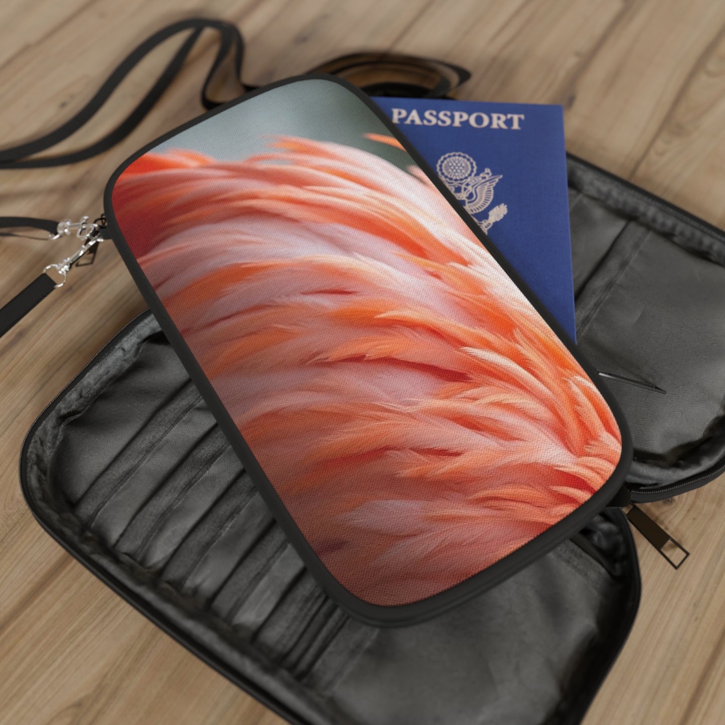 Passport Wallet – Perfect for Travelers & Adventurers / Flamingo Feathers