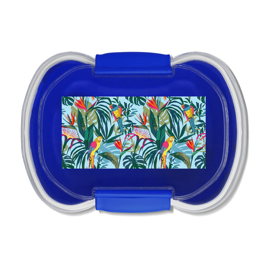 Two-tier Bento Box - Tropical Parrot Blues