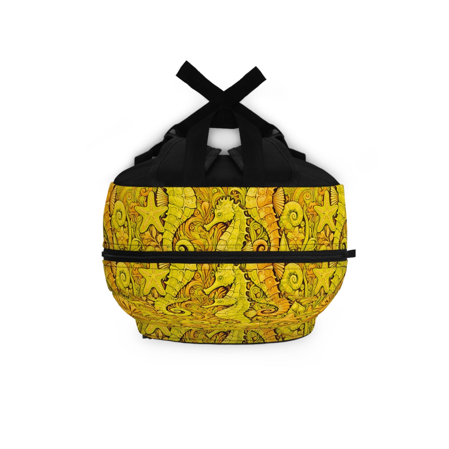 Tropical Backpack / Seahorses, Yellow
