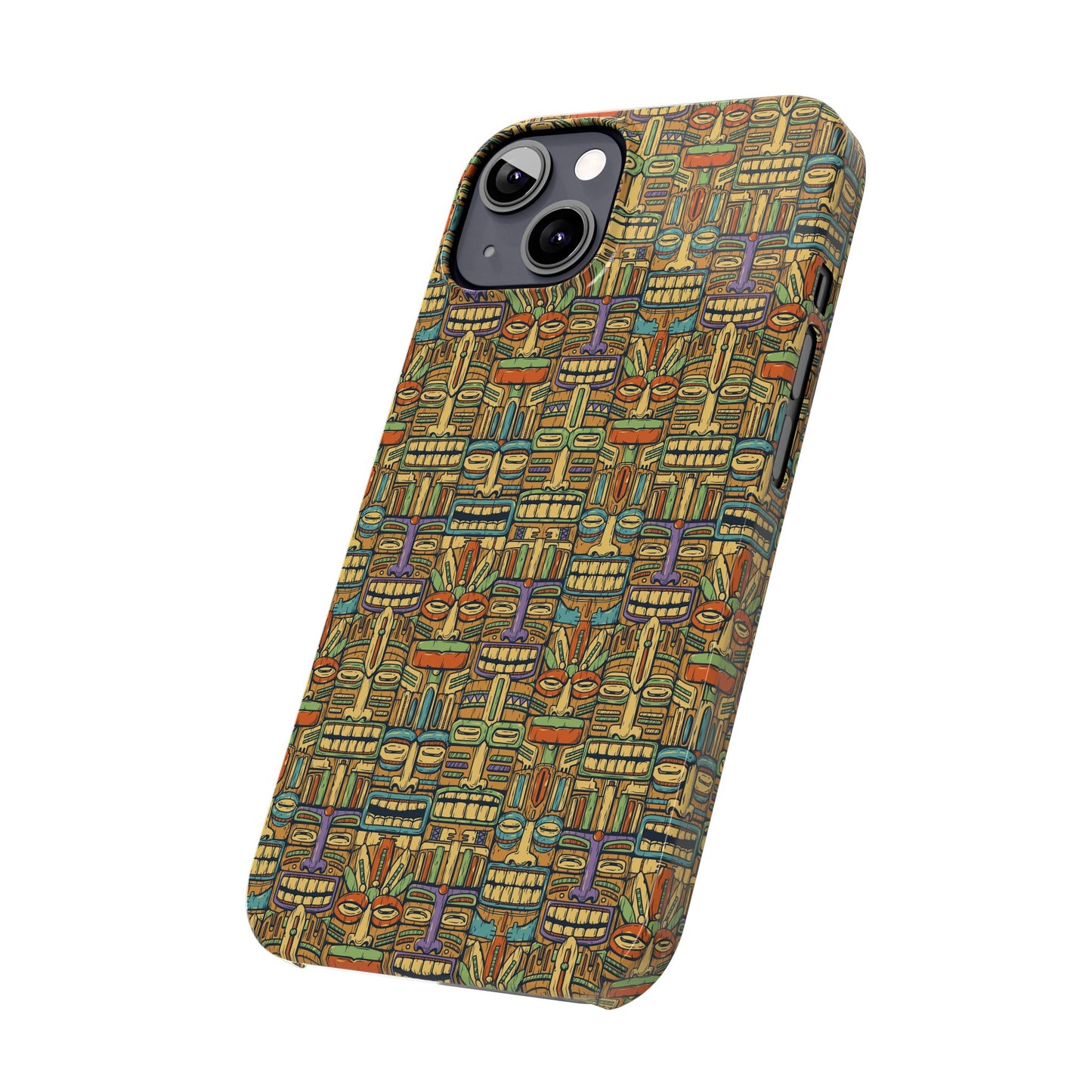 Slim Phone Cases - Colorful Tiki Party