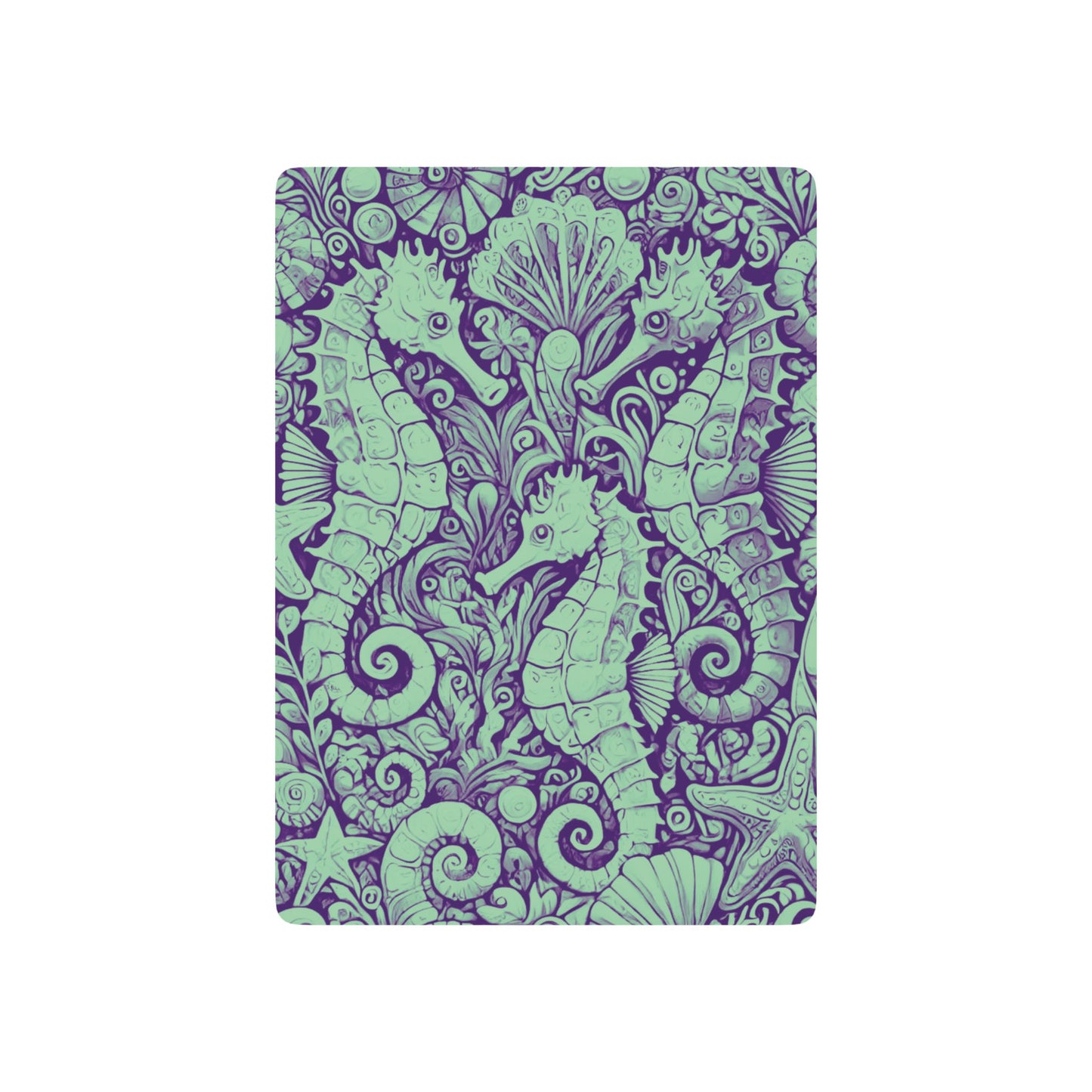 Poker Playing Cards - Seahorse Trio, Minty