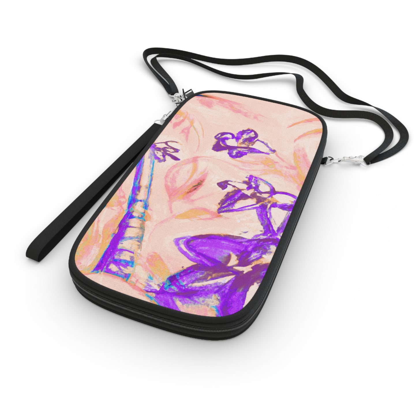 Vibrant Passport Wallet – Perfect for Travelers & Adventurers / Tropical Doodles, Peach