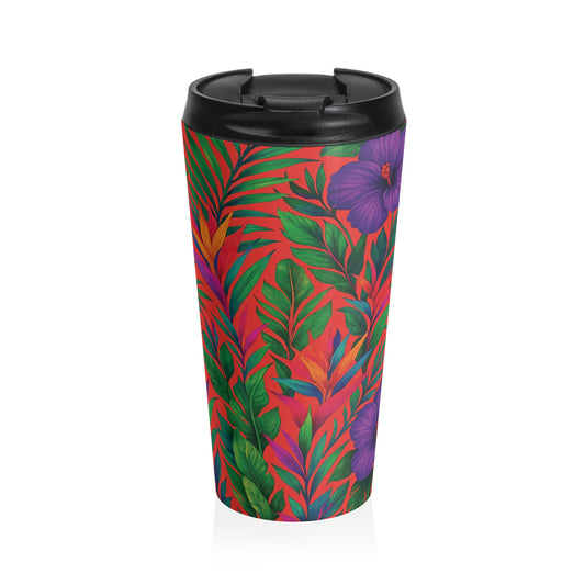 15 oz. Stainless Steel Travel Mug / Midnight Flora