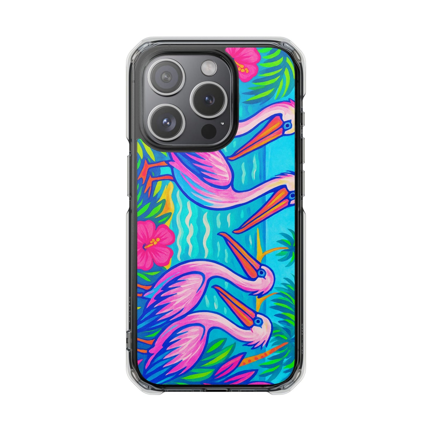 Beach Pelican Party Magnetic Clear Phone Case, Many Models