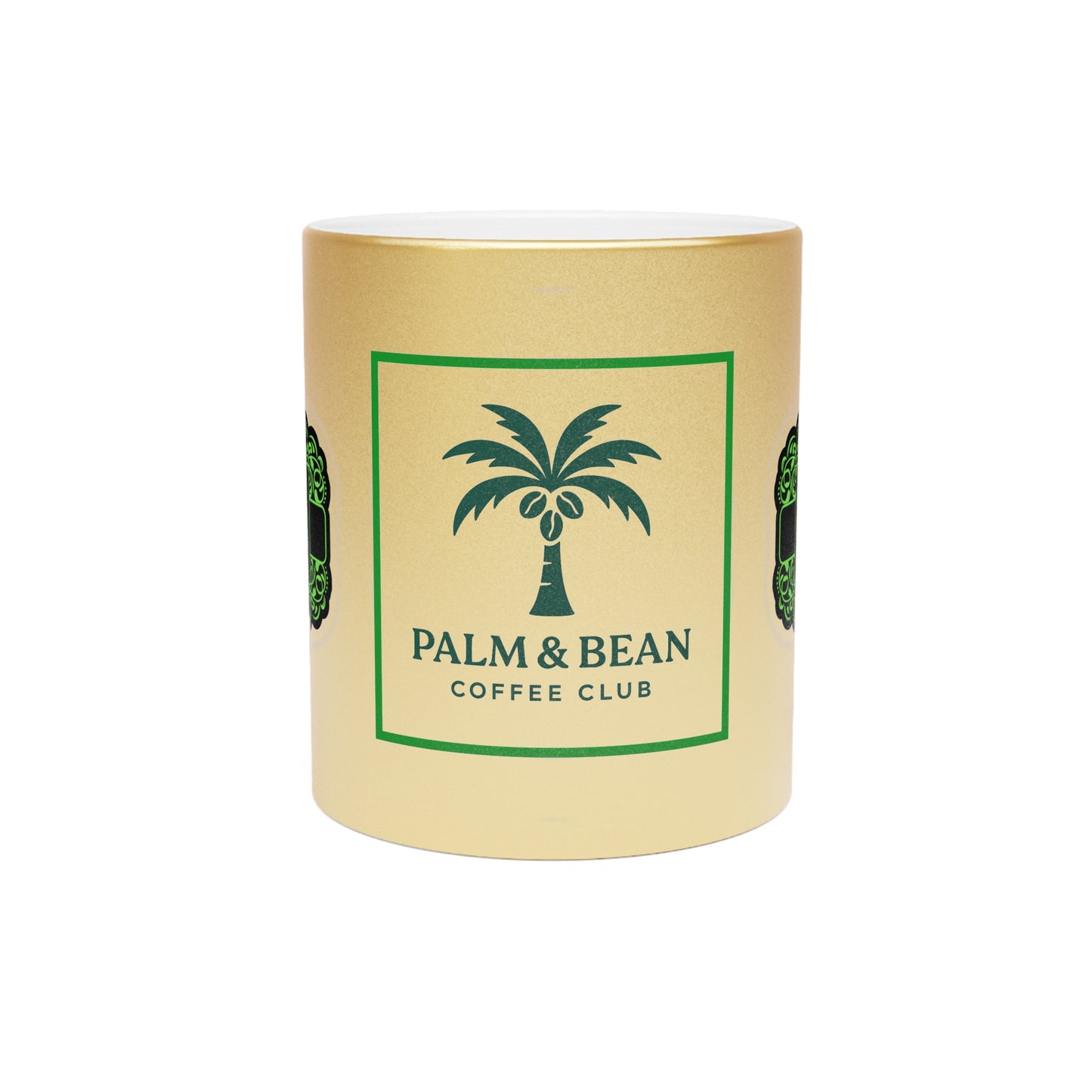 Tropical Lifestyle Coffee Metallic Mug, W/ Club - Elegant Coffee Cup, Chic Gift, Coffee Lover's Essentials