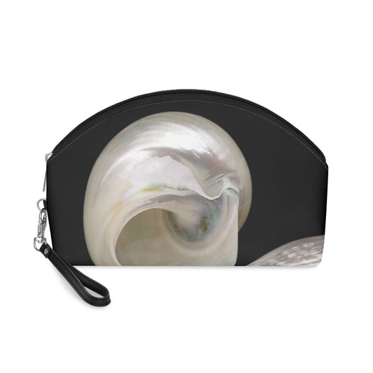 Makeup Bag - White Nautilus Trio, MACRO black