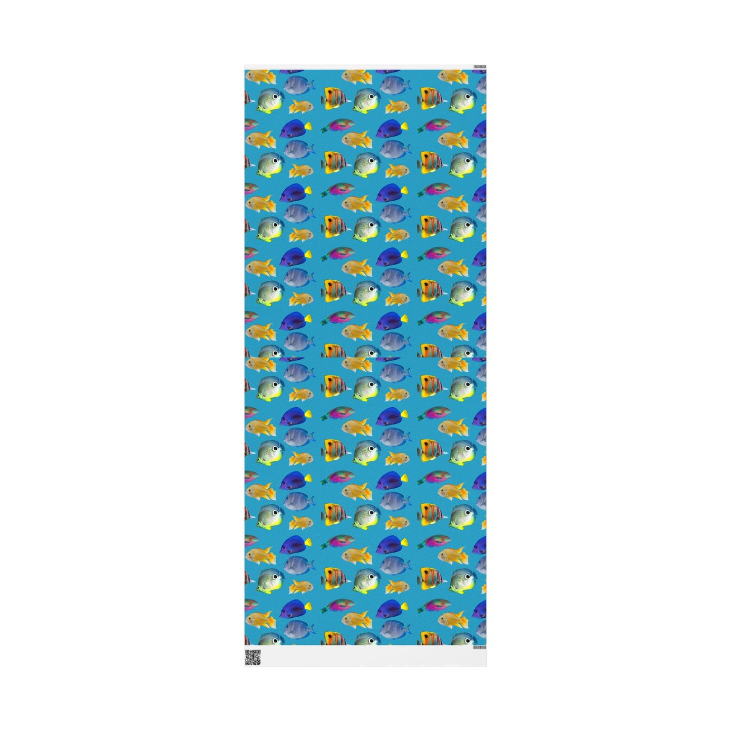 Wrapping Paper - Tropical Gift Wrap for All Occasions, 3 Sizes/2 Finishes / School of Fish, Turquoise