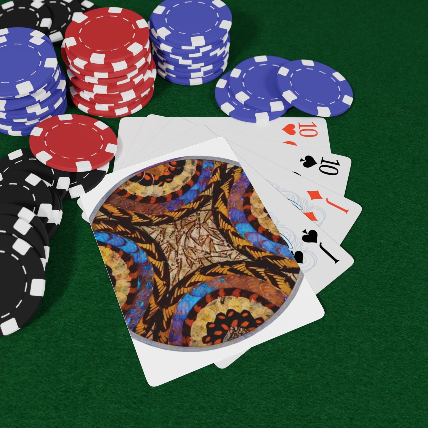 Poker Playing Cards - Real Butterfly Wings Plate #3