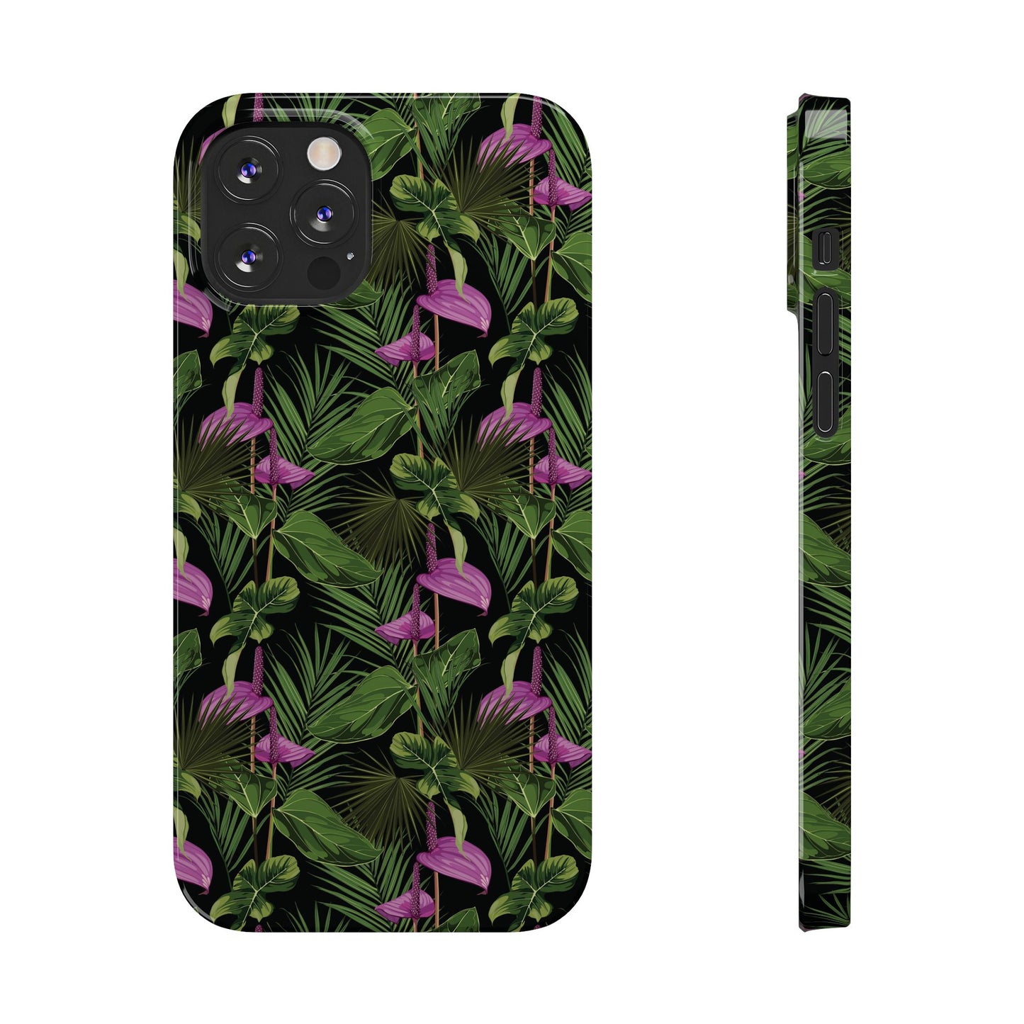 Slim Phone Cases - Anthurium and Palm