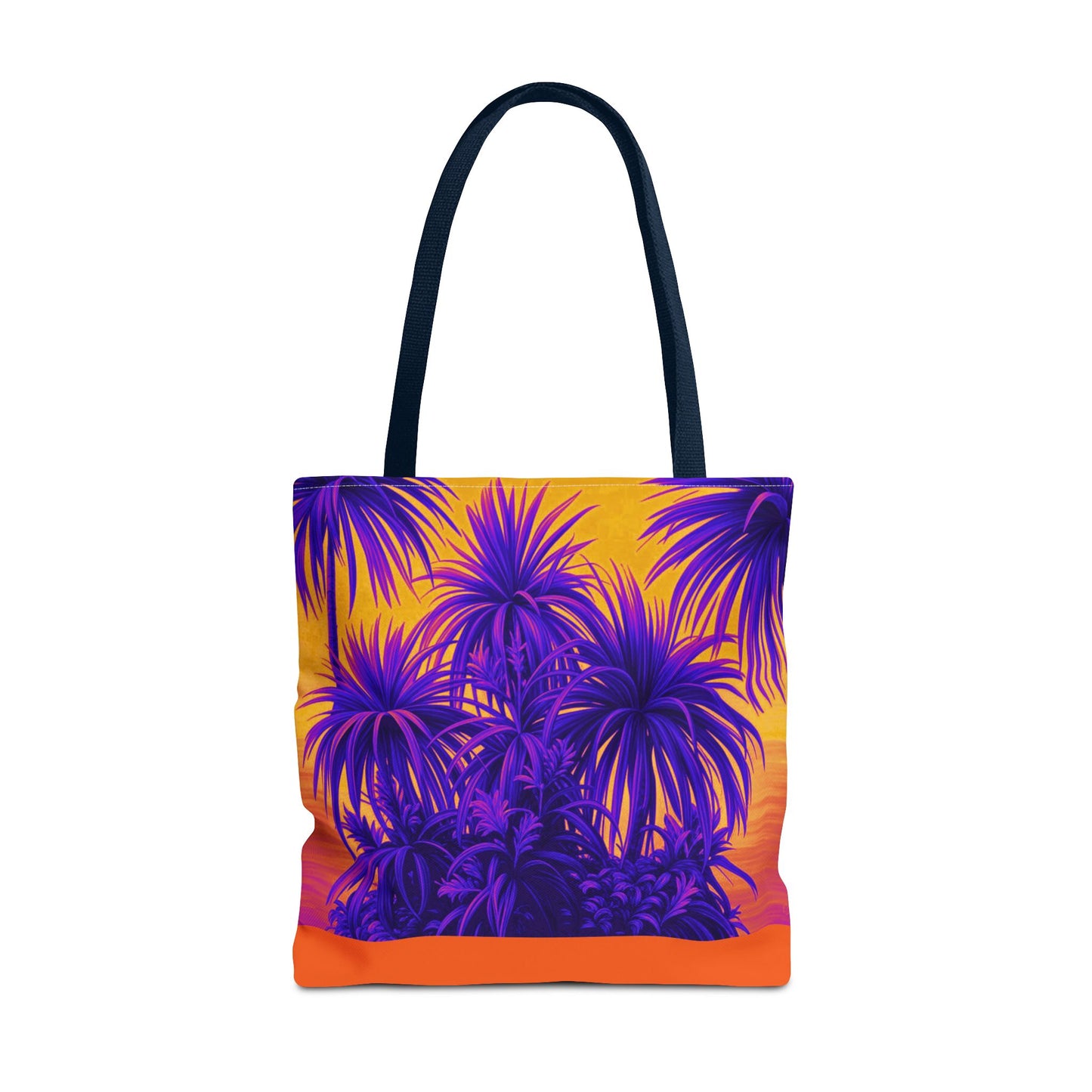 Tiny Palm Island Pop/Orange Tote Bag - 3 Sizes